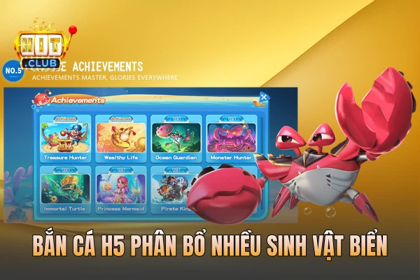 Bắn cá H5 phân bổ nhiều sinh vật biển