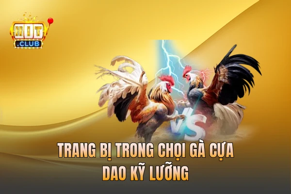 Trang bị trong chọi gà cựa dao kỹ lưỡng
